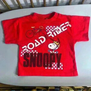 Vintage made in the USA 80s single stitch toddler snoopy short sleeve tee shirt